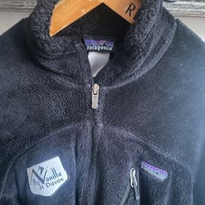 Vintage full zip thick pile fleece Patagonia sweater jacket Size medium oversize